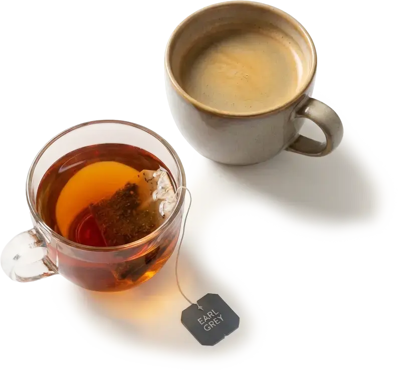Foto koffie thee transparant